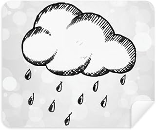 Rainy Weather Hand Painted Pattern Cleaning Cloth Screen Cleaner 2pcs Suede Fabric