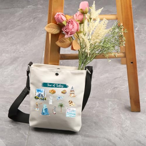 VAMSII Turkey Lover Gifts Turkey Travel Crossbody Bag Turkey Souvenir Gift Turkey Lover Gift Turkey City Traveller Gift2