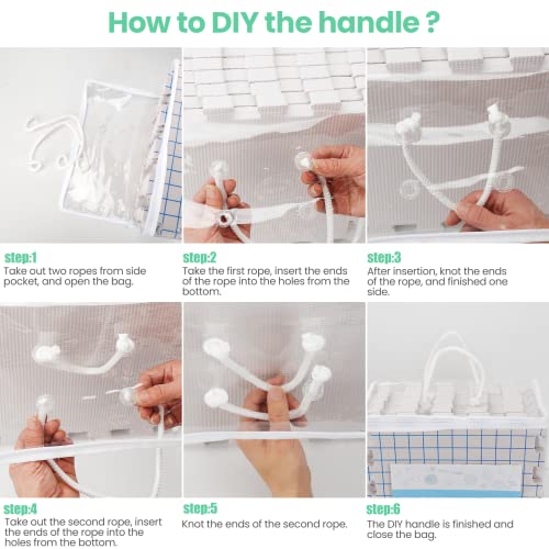 Yrangee Blocking Mats For Knitting,Extra Thick Blocking Boards With Grids For Needlepoint Or Crochet,9 Pack Knitting Mats With 100 T-Pins And Storage Bag #TOP6