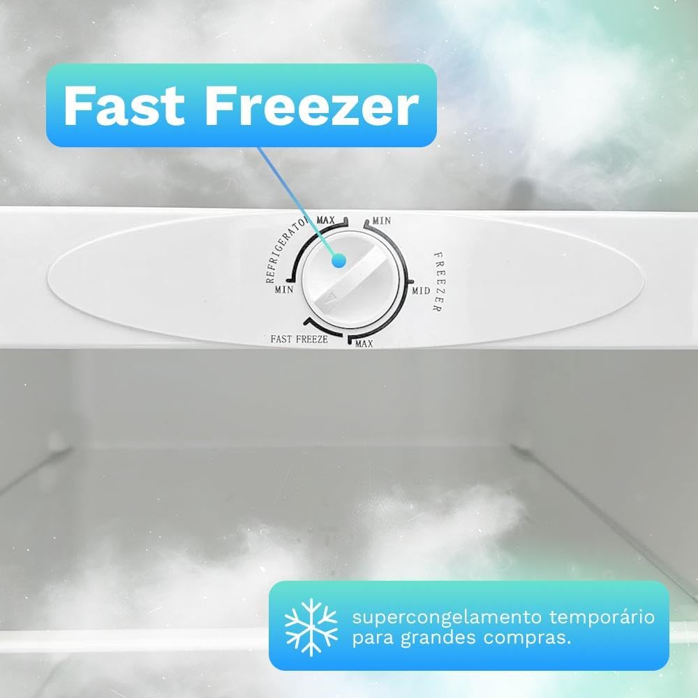 Close-up of the HQ Screen HQ-210FV/RDFL temperature control dial with Fast Freezer setting