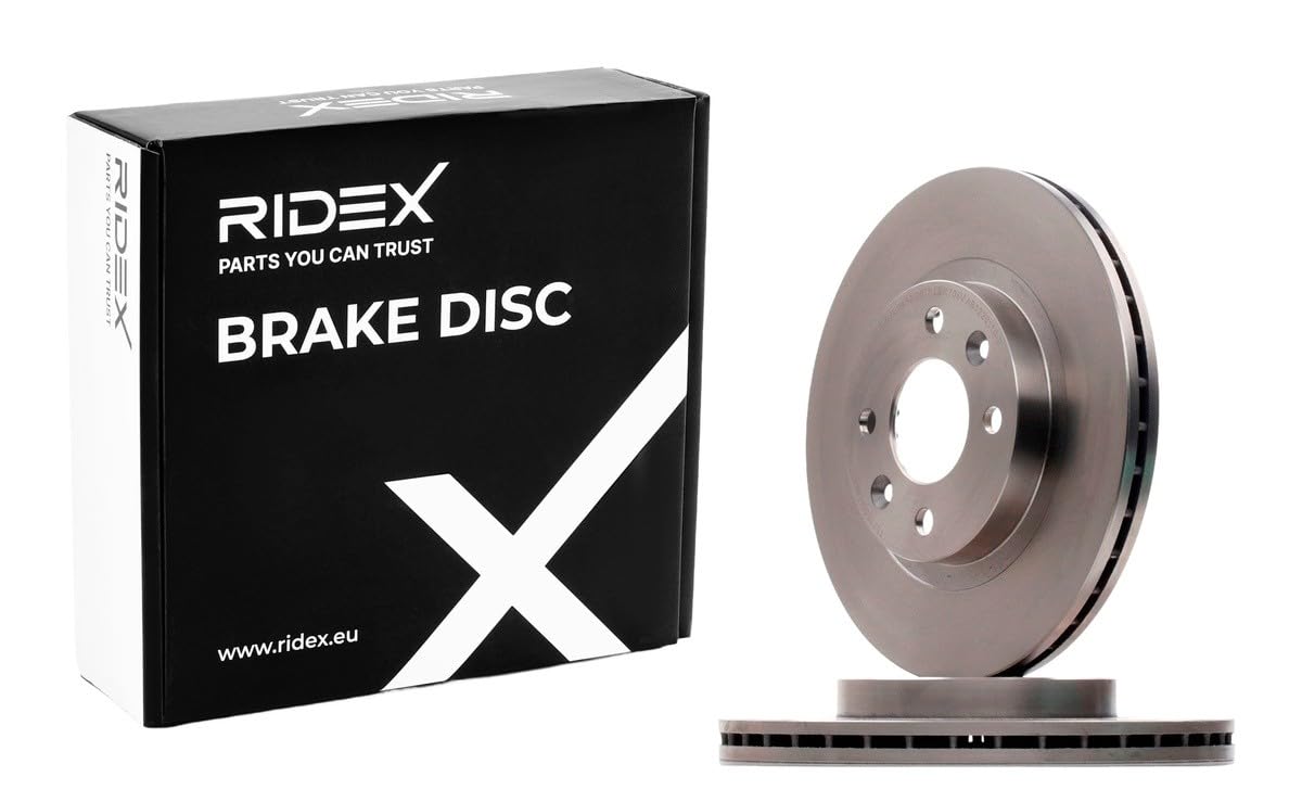 RIDEX 82B0016 2x Disco freno Anteriore senza viti/bulloni Compatibilità con RENAULT Clio 2 BB0/1/2, CB0/1/2