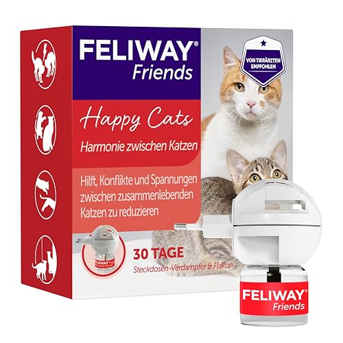 FELIWAY Friends 30 Tage Pheromon Verdampfer Start-Set, 48ml - Hilft Anzeichen von Stress bei Katzen und Kitten zu reduzieren, von Tierärzten...