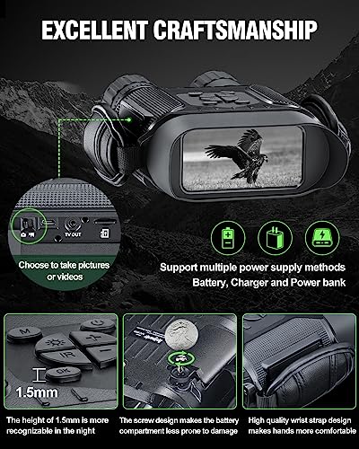 Bestguarder Night Vision Goggles For Adults,4K Night Vision Binoculars For Hunting,Scouting,Security And Surveillance,Camping Fun #TOP3
