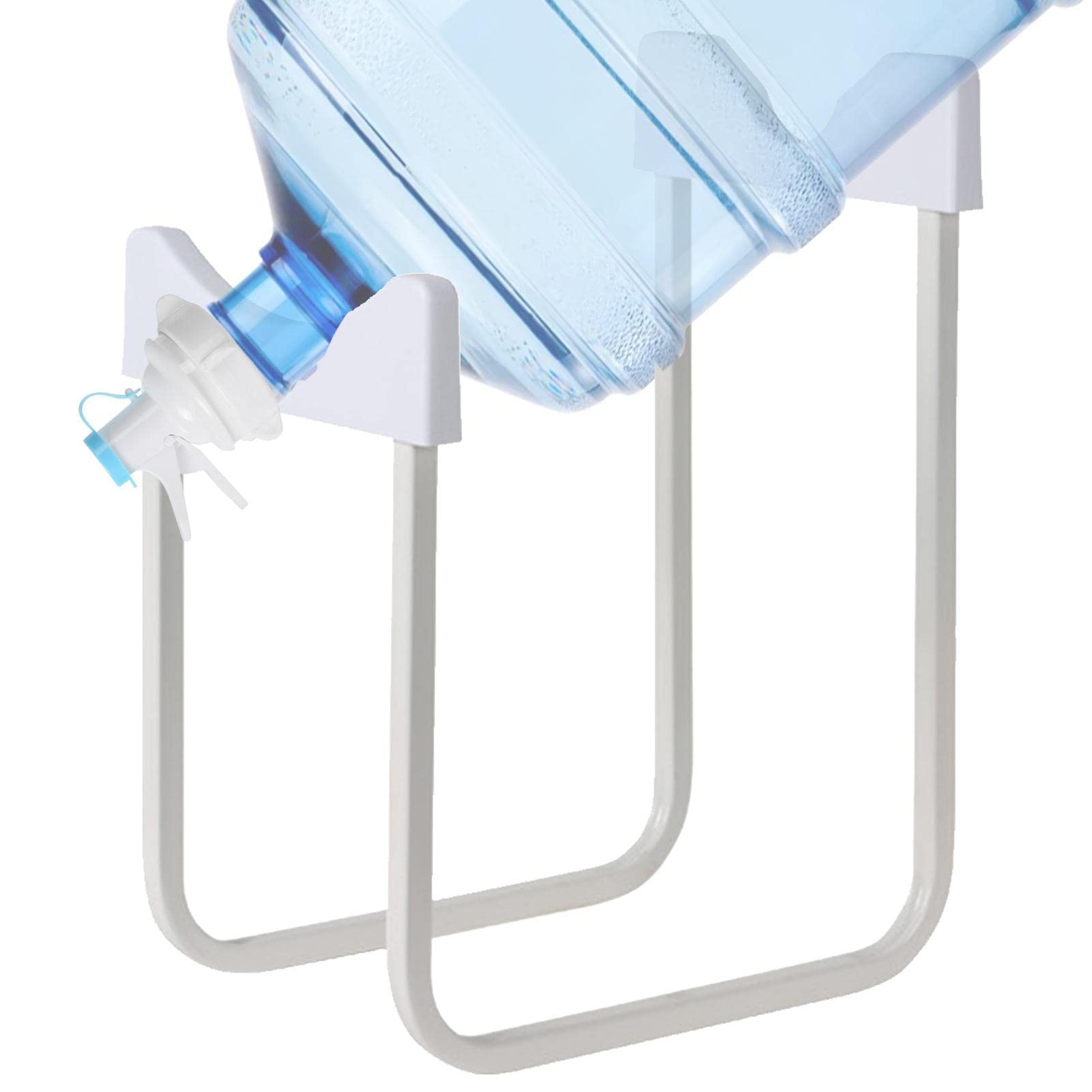 3-5 Gallon Water Bottle Holder with Dispenser Valve | Non Slip Drink Dispenser Holder with Water Spout,Pitcher Holder for 55mm Unthreaded Jugs