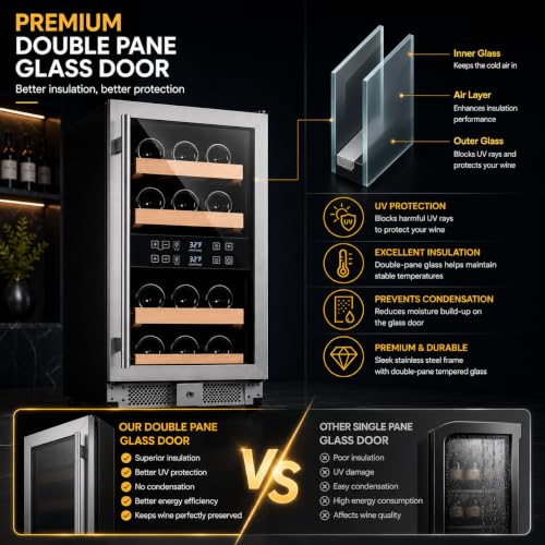 Image of 15 Inch Beverage Refrigerator Cooler,Under Counter Fridge