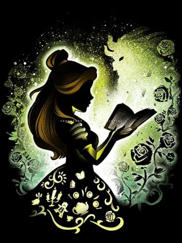 Youtheart Painting with Diamonds Beauty Diamond Art Belle, 5D Full Drill Cross Stitch Embroidery Kits, DIY Wall Décor