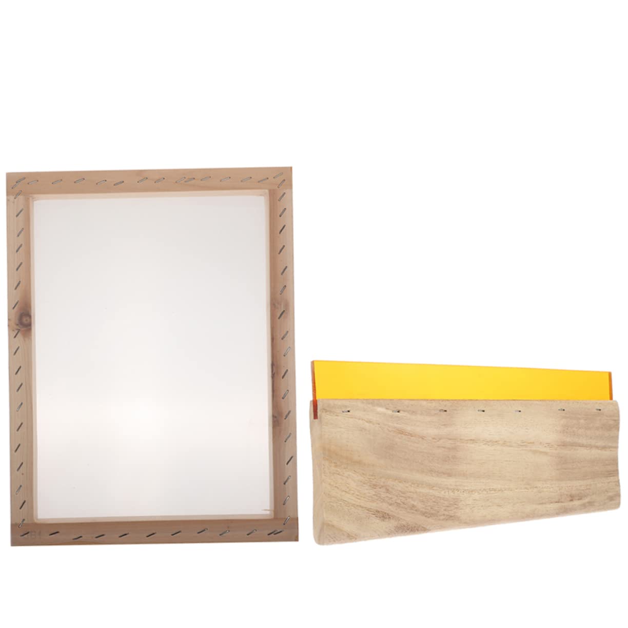 Grattoirs à encre avec manche en bois et raclette pour sérigraphie