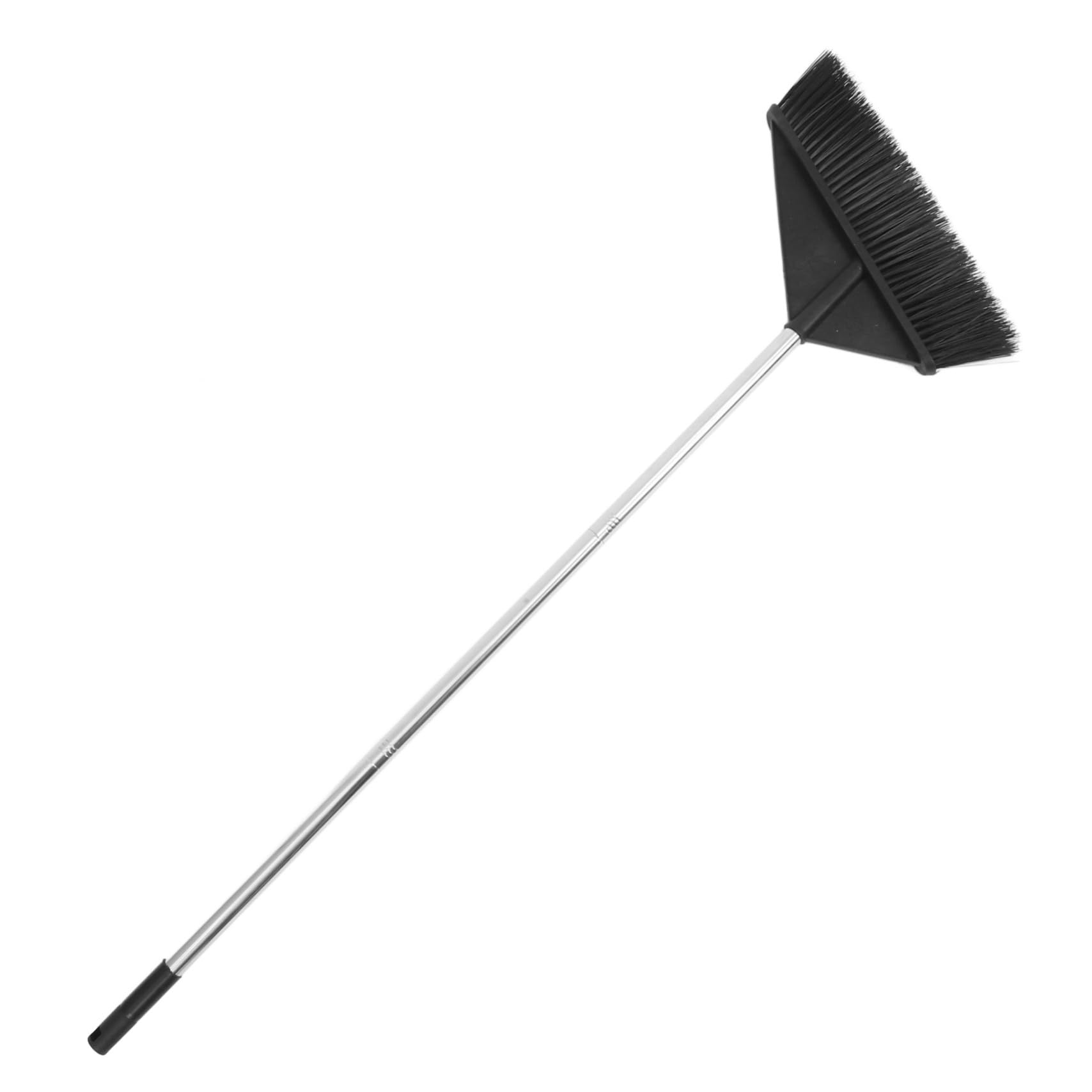 Anneome Escoba de Cerdas Duras para Limpieza y Jardín con Mango Resistente para Patios Almacenes y de Hormigón Color Negro Elegante