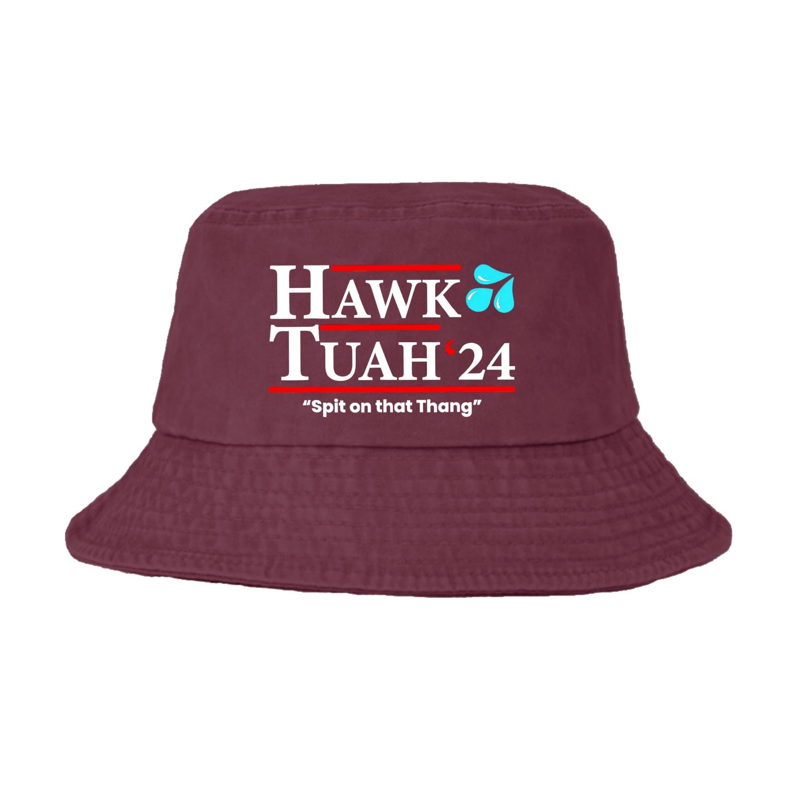 Generic Funny Hawk Tush Spit on That Thing Presidential Candidate Parody Bucket Hat Bucket Hat Packable Men Hat for Golf Deep Rose