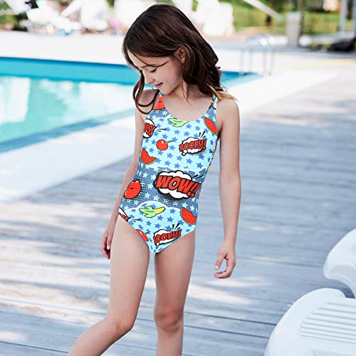 Image of HowJoJo Girls One Piece Swimsuit Swimwear Beach Bathing Suit Size 6 /6t /6x
