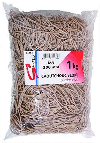 Bracelet élastique blond 200 mm pour regrouper vos grands colis de 1 kg