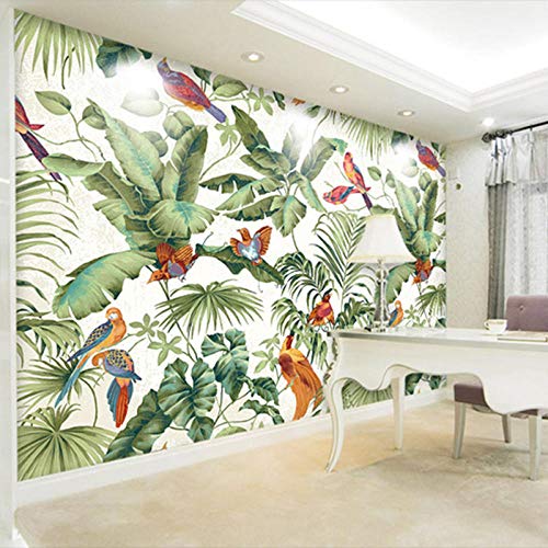 Papier peint photo 3D fleurs et oiseaux fresque murale géante 350x245cm