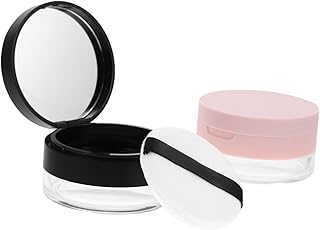 2 recipientes de maquillaje portátiles con es...