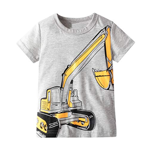 Image of Toddler Boys' Short Sleeve Tees Cotton Casual Graphic Crewneck Summer Top Clothes T-Shirts