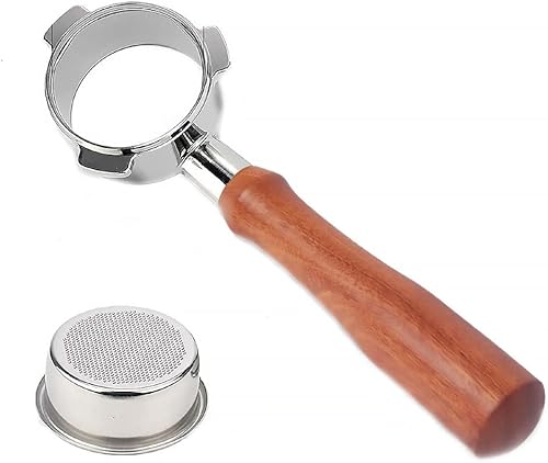 Portafiltro sin fondo de 2126in con cesta de filtro de 1 taza de acero inoxidable de alta calidad de 2126in compatible con Breville Barista Series y