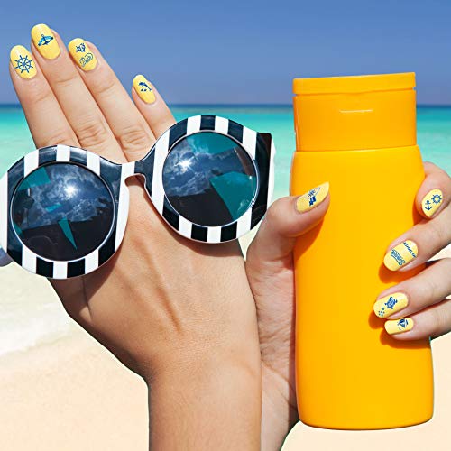 Whaline 1000+ Mixed Nail Art Stickers 3D Self-Adhesive Leaves Stickers Flamingo Cactus Fruits Ocean Leaves Decals For Women Girls Manicure Diy Or Nail Salon, 12 Sheets #TOP6