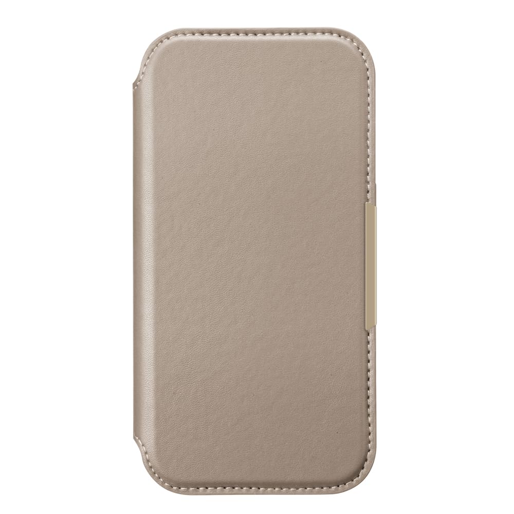 iPhone17e / iPhone16e 用 ガラスフリップケース ベージュ PG-25KGF02BE