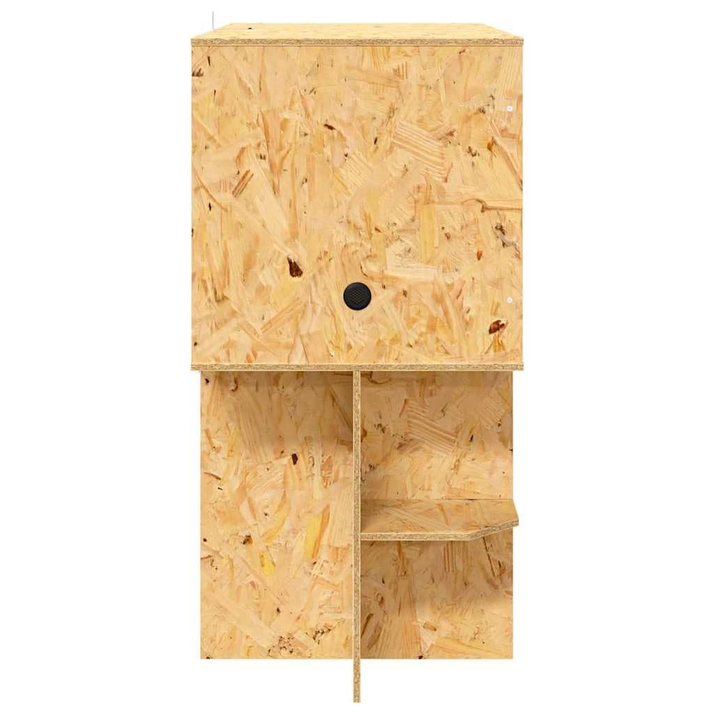 Terrario para reptiles 100 x 50 x 100 cm OSB Terrario con puerta corredera de cristal y termómetro para dragones barbudos serpientes geckos