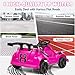 GLACER Electric Go Kart for Kids, 6V Battery Powered Kids Go Kart w/ 2.4G Remote Control, Electric Ride On Car w/Soft Start, Sound and Music Function, Electric Ride On Toy Gift for Boys Girls (Pink)