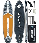 MOUSA 10‘8/11'×35" Extra Wide Inflatable Stand Up Paddle Board, Stable Paddleboard SUP for 2 Peop...
