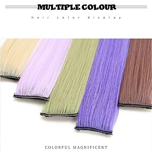 WERD 16PCS Clip in Colored Hair Extensions for Girls,Long Rainbow Hair Extensions Clip in,Multi-colors Party Synthetic Hair Extensions for Kids 22 inch (Colorful Set)
