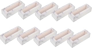 SHOWERORO 10pcs Boxes Macaron Box Cupcakes Containers Dessert Display Boxes Cookie Containers Cookie Gift Containers Party Cake Slice Boxes Cake Container Paper Biscuit Packing Box