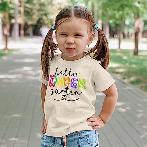 Olive Loves Apple Hello Kindergarten First Day of School Gift Back to School T-Shirt Back to School Shirts3