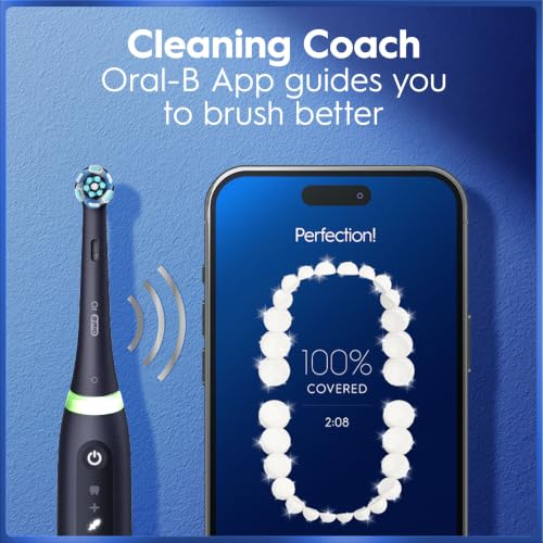 Oral-B Rechargeable Electric Toothbrush, iO5 Customizable Clean, 5 Cleaning Modes, Visual Pressure Sensor to Protect Gums, Travel Case, Black - image 5
