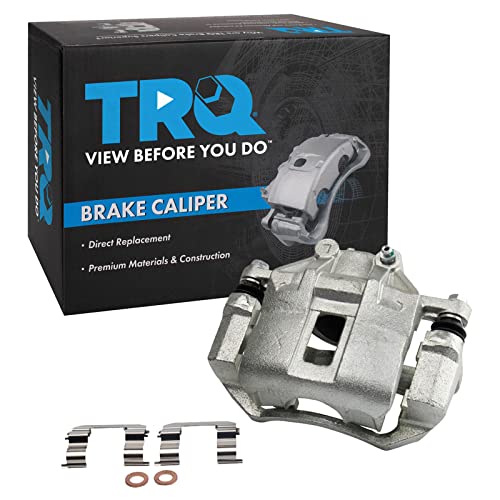 Image of TRQ Front Left Rear Brake Caliper w /Bracket Drivers Side