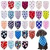 30 Pcs Paw Print Extra Small Dog Bandanas Bulk for Doggies Kittens Rabbits Cat Scarves Daily Party Bone Puppy Triangle Bibs XXSmall Pet Breed Scarf for Girl Boy Handkerchief Reversible