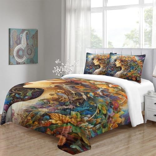 Housse de couette microfibre de qualité supérieure avec parure de lit 3D
