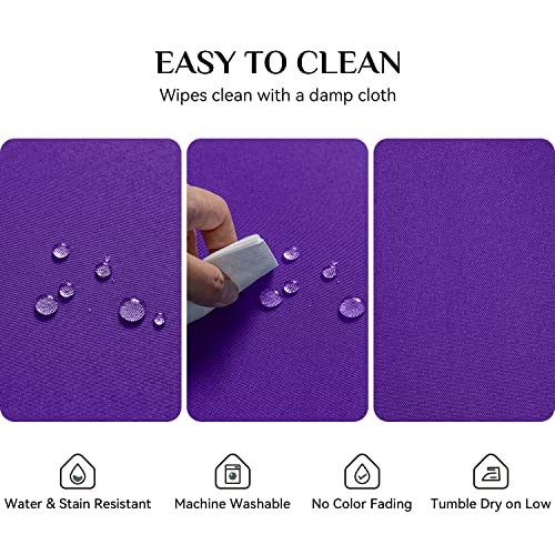 Softalker Rectangle Tablecloth Waterproof & Stain Resistant Table Cloth Wrinkle Free Fabric Washable 210Gsm Polyester Table Cover For Dining/Party/Buffet/Wedding (52X70 Inch, Purple) #TOP3