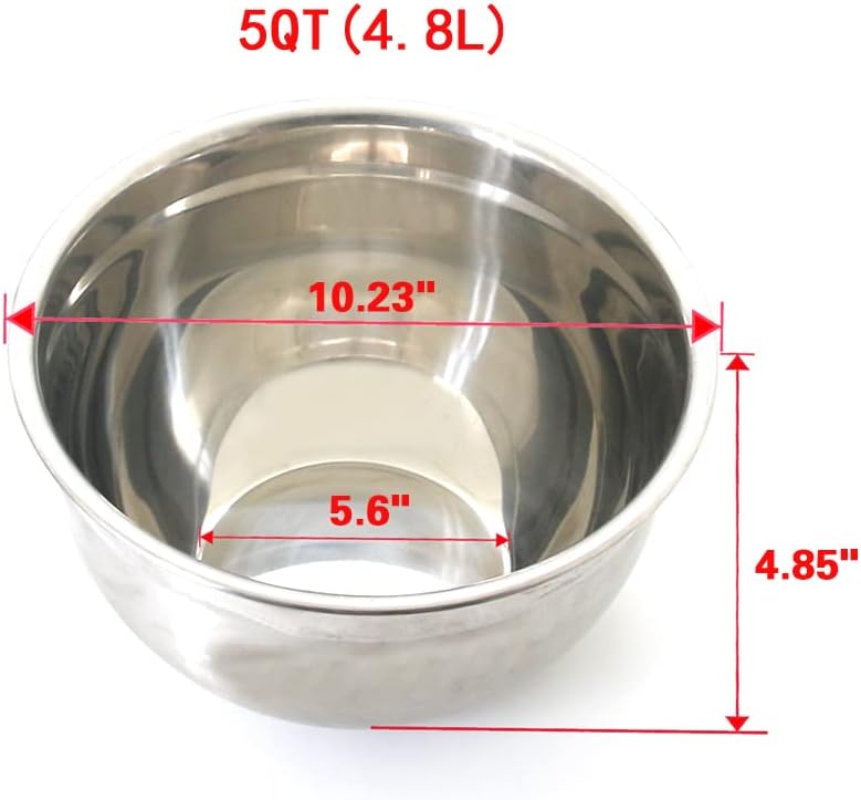 Stainless Steel Mixing Bowl for Baking Cooking and Food Storage Metal Kitchen Aid Mixing Bowls 5 Quart - Image 9