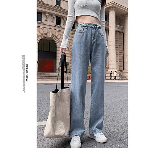 Larisalt Baggy Ripped Jeans, Womens Casual Jeans Cute Graphic Printed Jeans High Waisted Straight Trousers #TOP4
