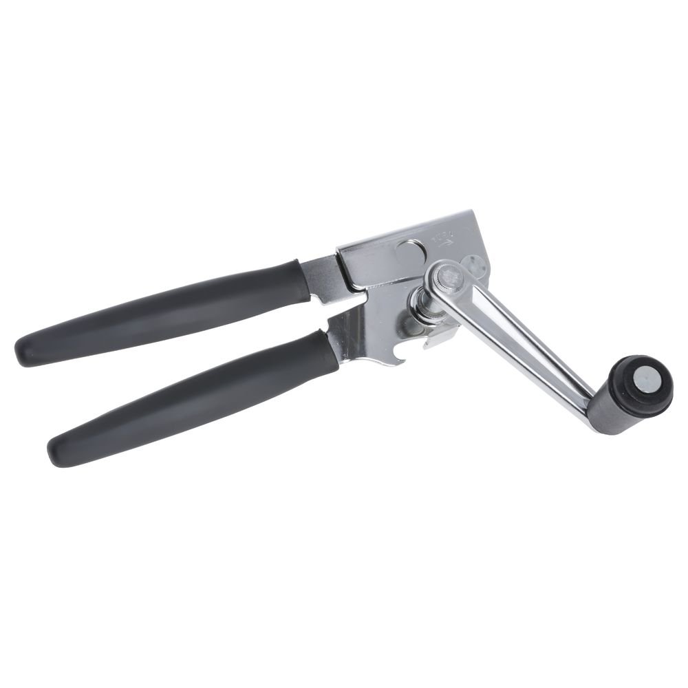 HUBERT Manual Can Opener Stainless Steel Easy Crank-Style - 8 1/4"L x 2 1/4"W x 4 3/10"H