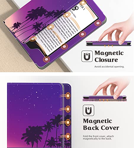 Image of MoKo Case for All-New 6 inch Kindle(11th Generation, 2024 /2022 Release) /(10th /8th Gen, 2019 /2016), Ultra Lightweight PU Shell Cover with Auto Wake /Sleep for Kindle 2024, Hawaii Sunset