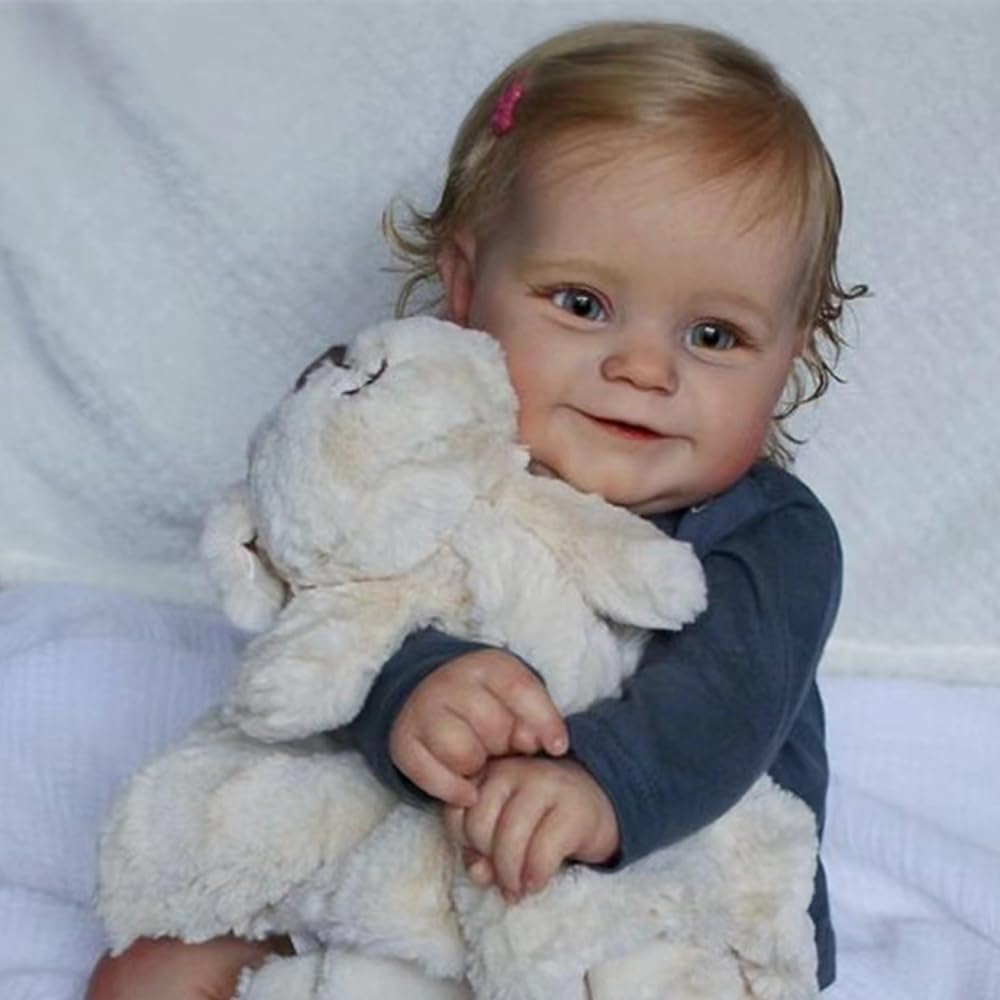 LKBOBIR Realistic Reborn Dolls - 20 Inch Reborn Baby Dolls Handmade Newborn Baby 50cm Reborn Dolls Girl Soft Silicone Doll Full Silicone Reborn Toddler Girl Boys & Girls Toy Gift With Accessories