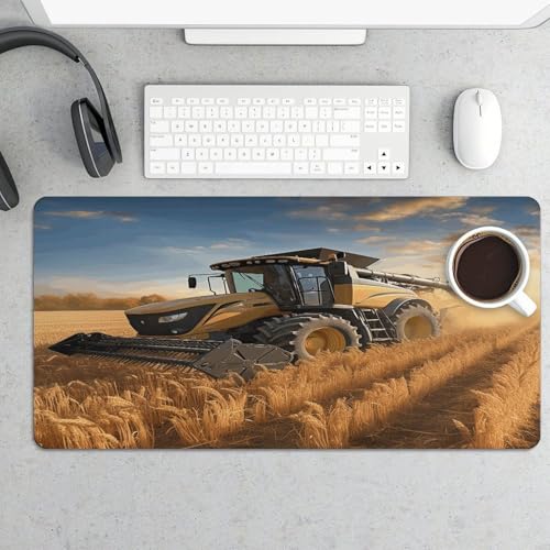Alfombrilla de escritorio impermeable Farm Tractor Harvest miniatura 5