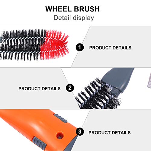 CLISPEED Escova de Detalhamento de Carro Escova de Limpeza de Motor de Veículo Escova Longa de Pneu