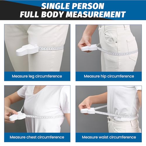 Set de 4 cintas métricas retráctiles para medir cuerpo miniatura 4