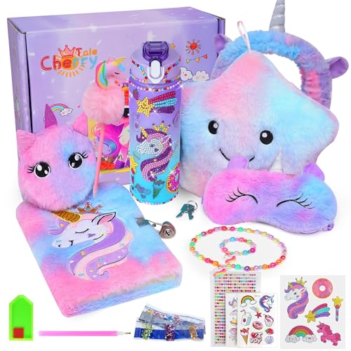 Cherry Tale Unicorn Toys for Girls Age 4-6, Kindergarten Graduation Gifts for Girls, Birthday Gifts Set with Plush Diary Kit, for Daughter Niece 5 6 7 8 9 10 Year Old