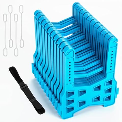 PAULINN RV Sewer Hose Support 10FT, Height Adjustable, Deep Cradles with Secure Rubber Band | Easy to use for Travel Trailers, RV, Campers Cover