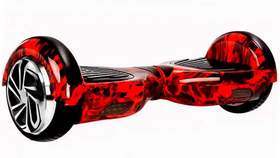 Hoverboard Skate Elétrico 6.5" com Bolsa Led Bluetooth Vermelho Fogo Brinovar