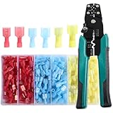 shengbowi Elektrische Steckverbinder Isolierte Kabelschuhe Set Quetschverbinde flachstecker stoßverbinder Sortiment Set (AWG Rot 22-16 Blau 16-14 Gelb12-10)