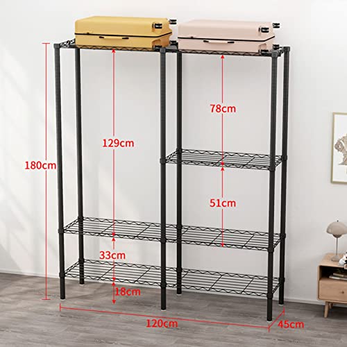 Organizador de ropa portátil para dormitorio y vestidor con estantes de tela 7