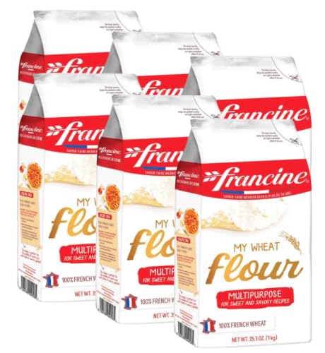Francine T65 All-Purpose French Flour, Unbleached, 10% Protein, 2.2lb (6-Pack)