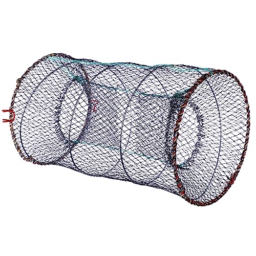 Abaodam Mesh Net Fishing Bait Crab Minnow Crawfish Lobster Shrimp Collapsible Cast Net Fishing Nets Portable Folded Fishing Accessories Foldable Crab Nets