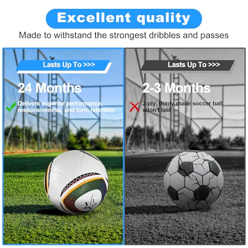 TTKAVAKEA Waterproof Soccer Ball