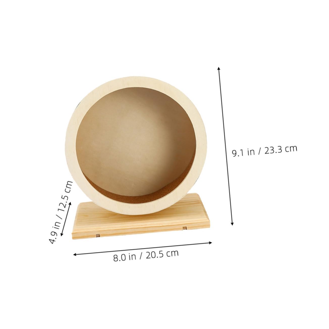 Gatuida 2 Piezas Rueda de de hámster silencioso pequeña Rueda de hámster silenciosa silenciosa de Madera Beige