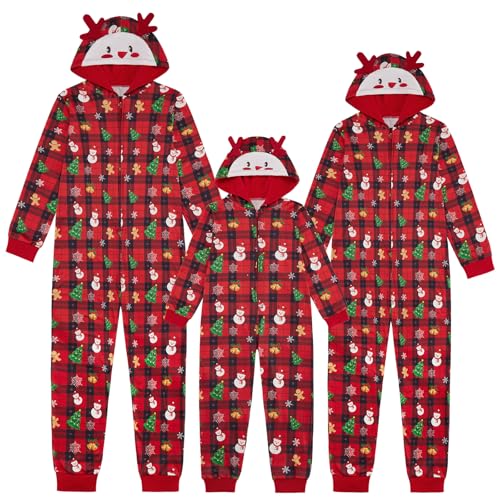 Pijamas de Navidad con capucha de algodón premium para el confort familiar 4